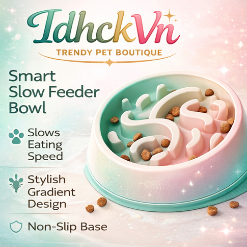 IdhckVn™ Smart Slow Feeder Bowl, Anti-Choking Maze Pet Bowl for Dogs & Cats, Stylish Gradient Non-Slip Feeding Dish